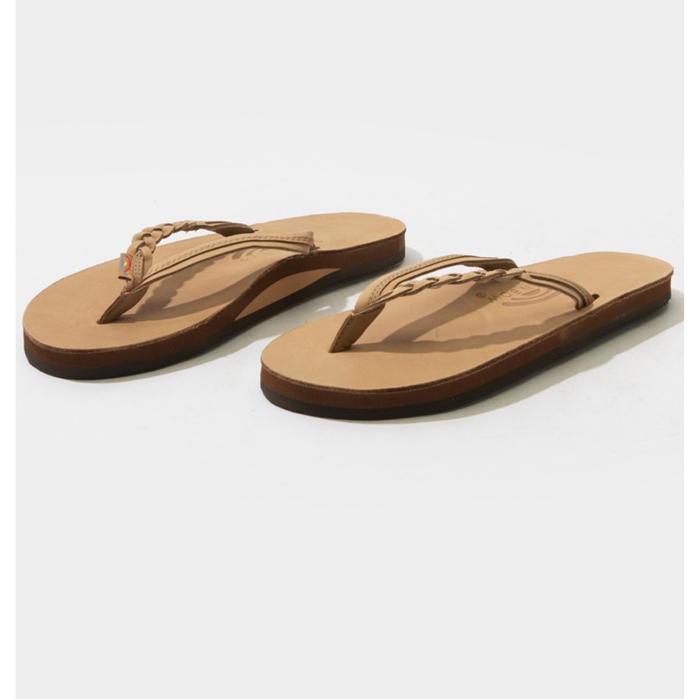 Rainbow flip flops